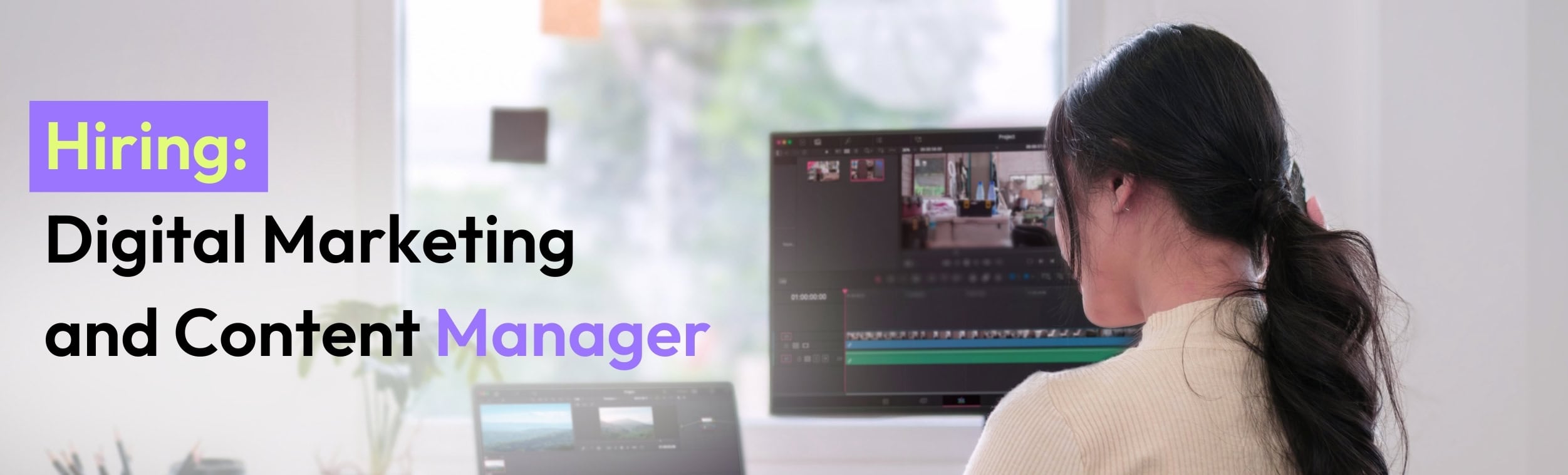 Hiring Digital Marketing and Content Manager Article Header